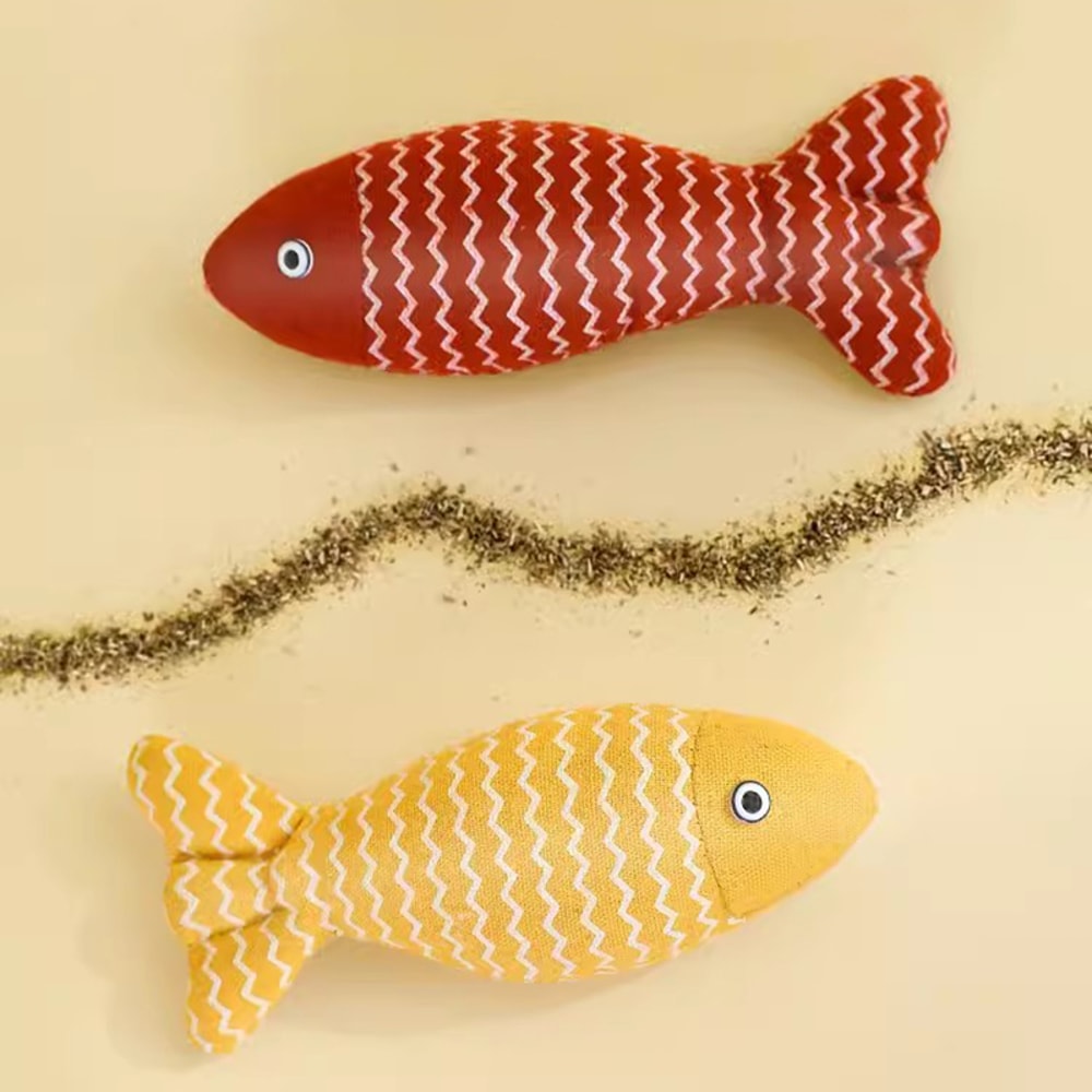 Interactive Cat Fish Toy Plush Catnip Simulation Fish For Kittens Cats 2