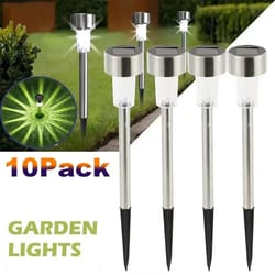 outdoor solar garden lights, waterproof led landscape pathway lamps for yard, lawn, patio, and backyard decoration