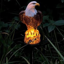 solar resin eagle outdoor lamp, garden & patio decorative lawn light