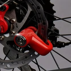 motorcycle disc brake lock anti theft security, durable keyed bike & e bike lock, no battery or electricity required