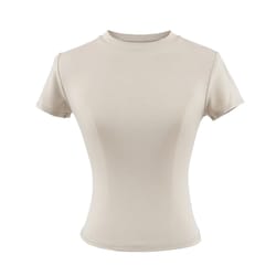 slim casual t shirt, solid short sleeve women top, high-quality fashion trend