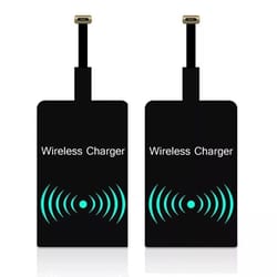fast charging qi wireless adapter, compatible with samsung, android phones (usb c & micro usb)