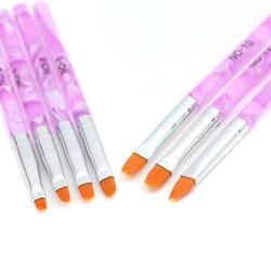7pcs acrylic nail art pen setuv builder gel painting brushes for professional manicures & nail tips design
