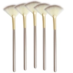 soft fiber fan makeup brushes, facial brush set for glycolic peel, face mask, spa, salon use, cosmetic applicator