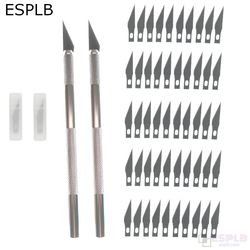 engraving scalpel knife kit or blade set, non-slip metal cutter craft tool for pcb, mobile phone repair & diy projects