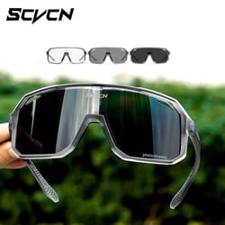 photochromic cycling sunglasses goggles for men & women, tr90 frame outdoor bike riding glasses road bicycle eyewear