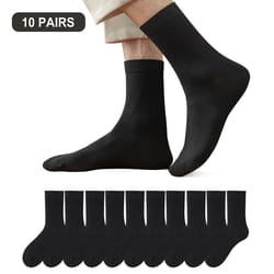 men's cotton socks, soft, breathable black and white business crew socks for office, formal, daily wear, new style