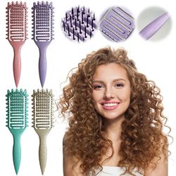 3 in 1 curl define styling brush, hair comb for tangled hair, hollow out brush for shaping defining curls