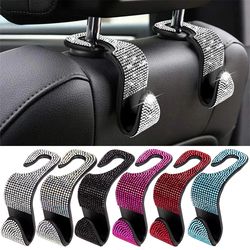 car seat back hook with rhinestones, multifunction headrest storage holder, hanging organizer for auto accessories