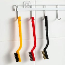 stainless steel & brass cleaning brush set, polishing rust remover, metal wire burring tool for home, auto & kitchen