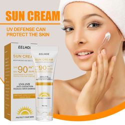 whitening sunscreen spf 90, oil-free sunblock for face & body, skin brightening, uv protection, anti-spot & moisturizing