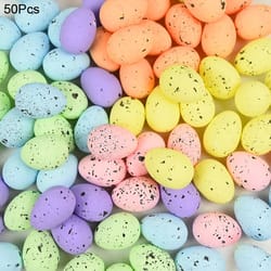 20/50pcs foam easter eggs happy easter decorations painted bird pigeon eggs diy craft kids gift favor home decor easter