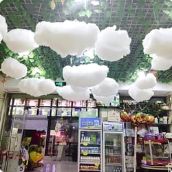artificial cotton cloud decor: diy wedding & birthday party, 3d small cotton cloud for home ceiling, living room indoor