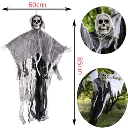 halloween hanging skull ghost haunted house decoration - horror prop & party supplies for indoor/outdoor bar decor