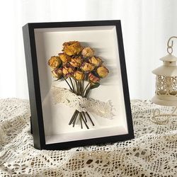 shadow box depth 3cm wooden photo frame: display 3d works, nordic diy wood picture decor