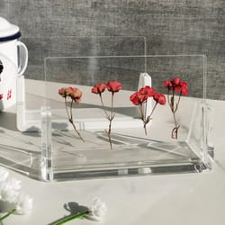 acrylic photo frames: specimen display stand for wedding party decor - free standing desktop picture frame