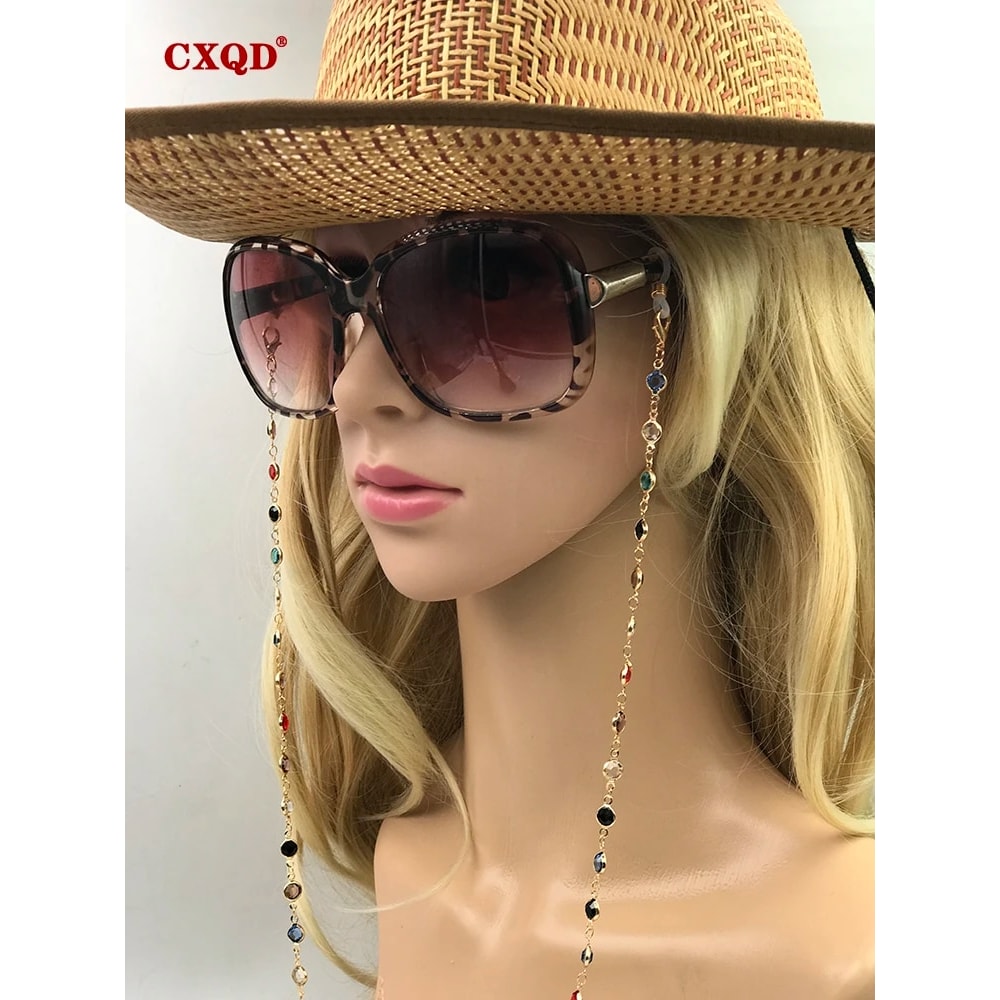 cin1ColorfulCrystalBeadEyeglassHolderFashionGlassesChainForWomenEyeAccessoriesEyewearSt