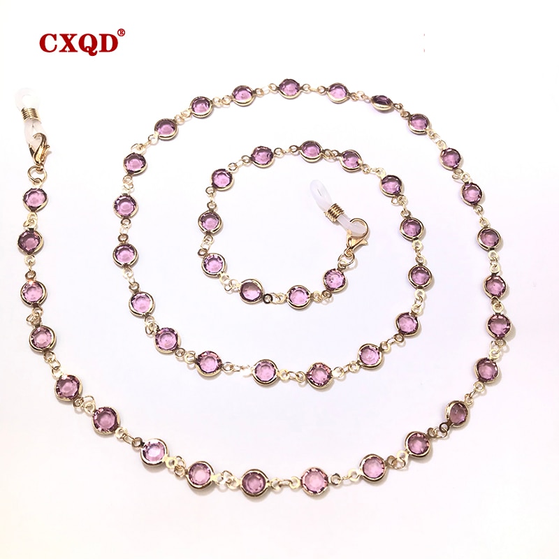 a7H7ColorfulCrystalBeadEyeglassHolderFashionGlassesChainForWomenEyeAccessoriesEyewearSt