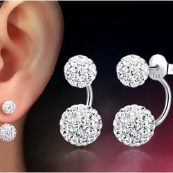 925 sterling silver shambhala ball stud earrings - fashionable & shiny chshine promotion with free wholesale gifts for l