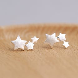 925 sterling silver star stud earrings for women - elegant wedding jewelry 2018 | pendientes mujer moda - brincos eh907