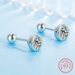 high-quality 925 sterling silver crystal stud earrings for women - fashion jewelry xy0228