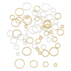 20pcs silver & 14k gold plated brass jump rings for diy jewelry - earrings, bracelets, necklaces