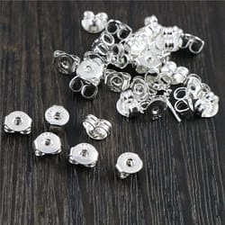 wholesale 100pcs rose gold 925 silver-plated copper earring backs - high-quality settings and ear stud bases