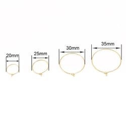 50pcs silver and gold color hoop earring wires, 20-35mm, for diy jewelry making