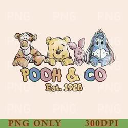 retro winnie the pooh, pooh and co png, disney winnie the pooh png, the pooh and friends png, disneyland 1926 trip png