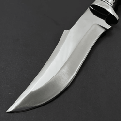 10 personalized wolf head hunting knife with 4116 stainless steel blade walnut handle leather sheath