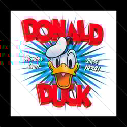 donald duck number one since 1934 90th birthday png file digital