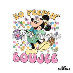 Mickey Mouse Easter Bunny So Peepin Boujee PNG