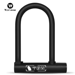 west biking anti-theft bicycle u lock for mtb & road bikes, cycling steel security u-locks, durable bike lock & bicycle