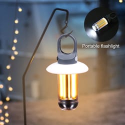 super bright rechargeable led portable light, camping & work flashlight with 5 modes, waterproof outdoor lighting