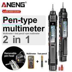 professional aneng digital multimeter pen, counts auto-ranging meter, non-contact ac/dc voltage, ohm, diode