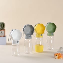 outdoor portable dog water bottle with food container, travel pet drinking bowl & feeder for small, large dogs