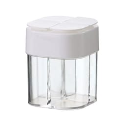 plastic seasoning jar spice container bottle with salt and pepper shaker for bbq, camping & kitchen cooking sets