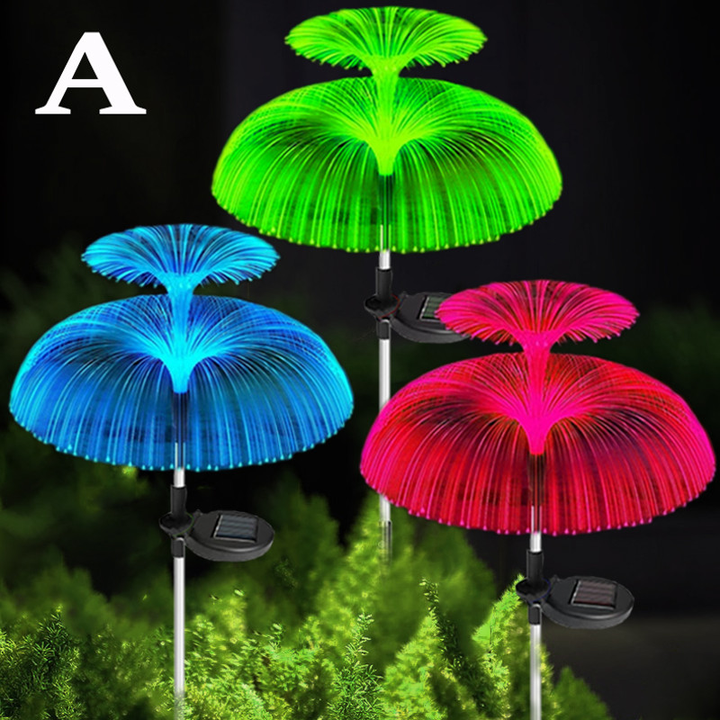 Waterproof 7Color Changing Outdoor Lamp Solar Jellyfish Lights For Garden Pathway Lawn Landscape De 5