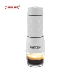 cafelffe portable coffee machine hot/cold water manual espresso maker for capsule & ground hand press brewer hiking