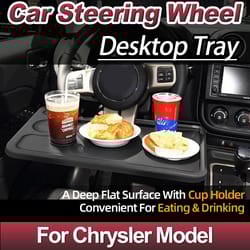 portable for chrysler model car steering wheel desktop tray foods coffee tray board eat work cart drink food goods