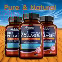 multi collagen peptides capsules with biotin & hyaluronic acid, supports skin hydration, hair growth, joint health