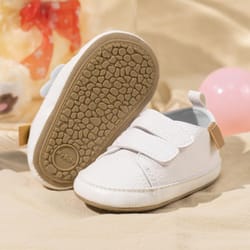 vintage leather new baby casual shoes, classic color matching baby first walker shoes, soft non-slip toddler crib shoe