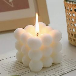 handmade creative ball-shaped soy wax magic cube aromatherapy candle, luxury wedding favor gift & unique decorative