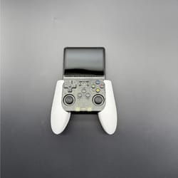 upgraded r36s handle grip 3d printed gamepad, ergonomic fighting handle for enhanced gaming comfort, official game