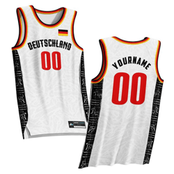 germany heritage custom basketball jersey, new fashion 3d print, sleeveless team uniform vest