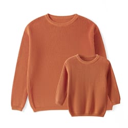 sweaters, chunky knit ribbed tops, solid color long sleeve round neck, autumn winter fashion