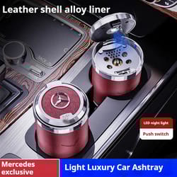 portable led car ashtray, smoke ashes holder for mercedes benz, compatible with a class, c class, e class