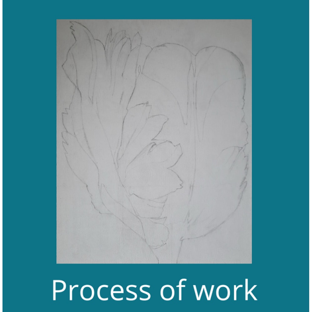 Realistic Pink Tulip Flower Oil Painting On Gold Leaf Background Botanical Wall Art Gift For Women 5