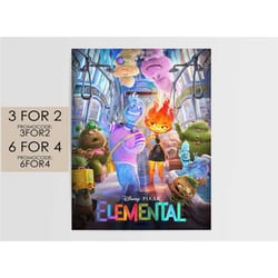 elemental 2023 poster - disney pixar movie poster