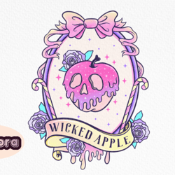 pink halloween wicked apple sublimation